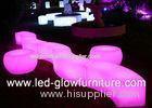Glow wedding and event Cube illuminated bar counter stool Built - in Lithium Battery