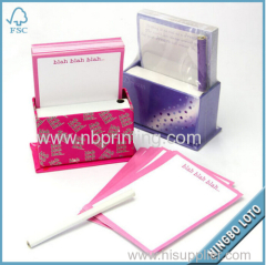 OEM Available Paper Memo Cube with Pen Holder