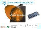 Yellow flashing solar traffic warning light