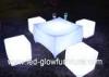 PE plastic Rechargeable led cube chair and tables with Wireless IR remote control