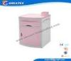 Anti - rust Pink Medical / hospital bedside table with drawer for Nursing home