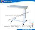 Medical Movable Adjustable hospital bedside tables with Wheels for Clinic , Home