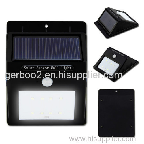 Solar Light Waterproof Outdoor 8LED Light Solar Energy Powered Motion Sensor Detector Activated Auto On/Off Lamp