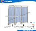 Medical Hospital Furniture Ward Screen , Fabric 3 Folding Hospital Privacy Screens