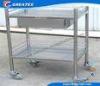 Removable Stainless Steel Instrument Medical Trolley with One Drawer , Two shelves