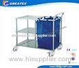 Stainless Steel trolley medical carts , hospital Linen Trolleys With waterproof Dust Bag