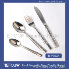High class gift set steel spoon knife and fork set