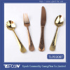 2015 New tableware cutlery set Titanium and laser finishing