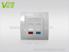 86 Type 2 Port Face Plate With Computer&telephonr Icon High Quality