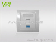 86 Type 1 Port Face Plate With Computer & telephonr Icon China Manufacture