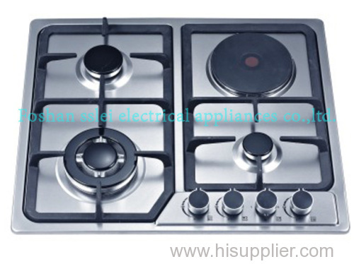 Stainless steel panel gas cooker with 4 burners