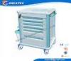 Luxurious Emergency Hospital Equipment Medical Trolley Cart For Delivering Medicine