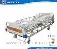 3 - Function Adjustable Manual Hospital Bed with Wheels for Patient Home Use