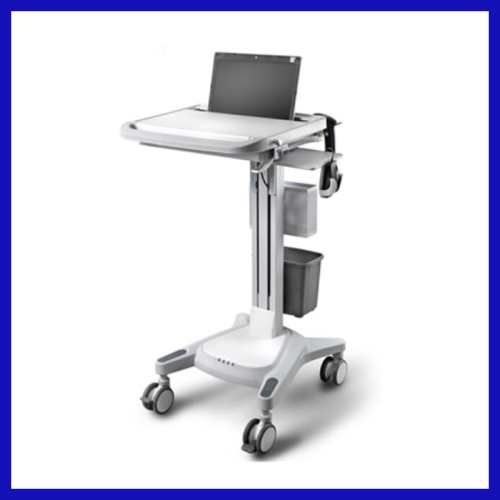 Mobile laptop computer cart used in hospital Multifunction medical computer cart