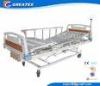 Standard Steel Frame Four Crank Manual Hospital Bed With Aluminum Alloy Handrails