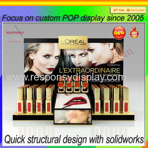 Counter top Acrylic makeup organizer acrylic makeup display stand