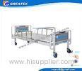 CE ISO Approved Durable frame Steel Headboard Manual Hospital Bed With Foldable Table