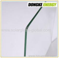 5.0mmUltra clear low iron solar tempered glass