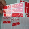 Custom glod foil stamped security tamper proof red void stickers for box seal use