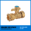 Forged Brass Ball Valve with Lock for HDPE or PE pipe