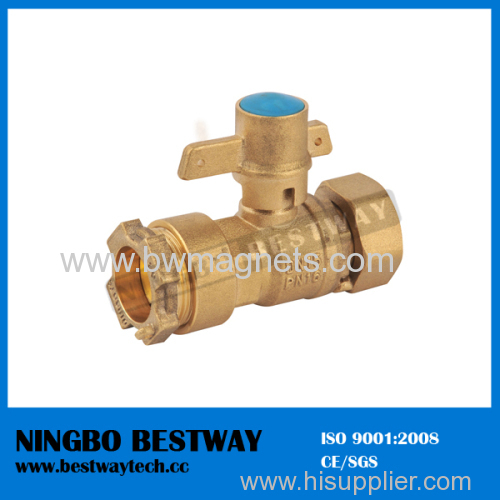 Forged Brass Ball Valve with Lock for HDPE or PE pipe