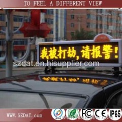 taxi top led display P6*7.62 car roof led display single color Y/G/R/W/B