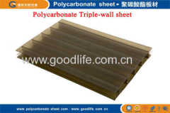 polycarbonate triple-wall hollow sheet bronze