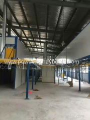 Hanging powder coating production lines