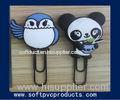 Specialty Bird / Panda Shaped Soft PVC Paper Clip , Custom Office Supplies Paper Clips