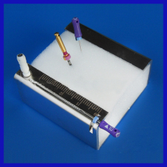 Stainless steel measuring stand for dental use