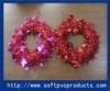 Customized Tinsel Mask Plastic Christmas Magnets for Christmas Tree Decoration