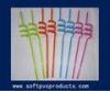 Novelty Soft PVC Drinking Straw Holder , Custom Made Drinking Straws 3MM Diameter