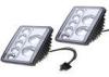 Bus Square LED Headlight 6x4 inch Polycarbonate Lens And Hard Coated Shell