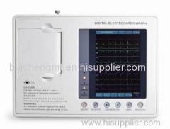 Digital Three Channel Color Screen ECG Machine