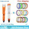 Funny children safety Orange 3Doodler Pen , 3d air pen for promotional