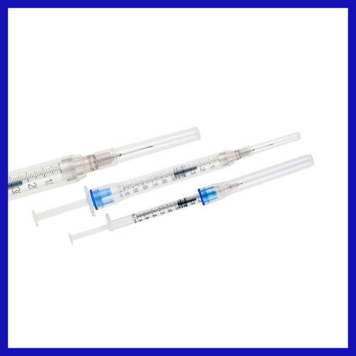 1ML Sliding retraction syringe disposable syringes and needle