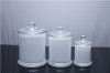 Spray color glass storage candle jar with air-tight lid