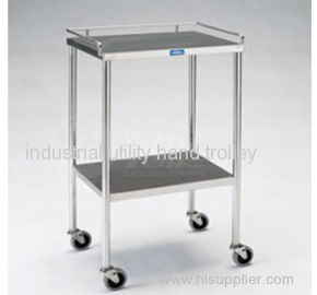 Two Layers Laboratory stainless steel mobile hand cart