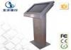 Interactive LCD Totem Touch Screen Information Kiosk Built In Speakers