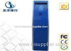 Blue 15 Inch Internet Information Invoice / Ticket Self Service Printing Kiosk
