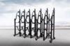 Expandable Aluminium Manual Road Security Gates For Crowd Control