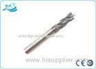 Solid Carbide End Mill HRC 55 , Plastic Cutting End Mills Air or Oil Cooling Mode