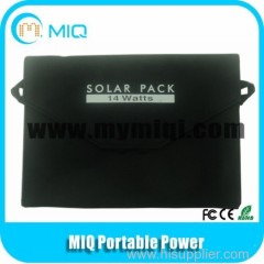 MIQ folding solar panel solar charger with DC and USB charger for solar lamp and batteries