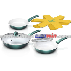 Aluminum ceramic induction fry pan