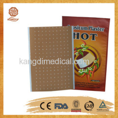 Kangdi OEM heat therapy porous chili plaster for rheumatism