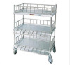 Hospital medical stainless steel instrument trolley with three layers