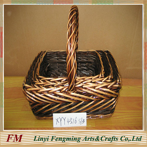 3/S handmade garden basket flower basket with handles without cover