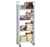 Four layers library mobile portable v-shaped book cart
