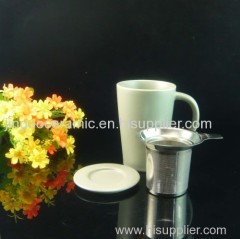 ceramic stoneware tea mug with SS infuser