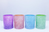Colorful spray votive glass candle holder
